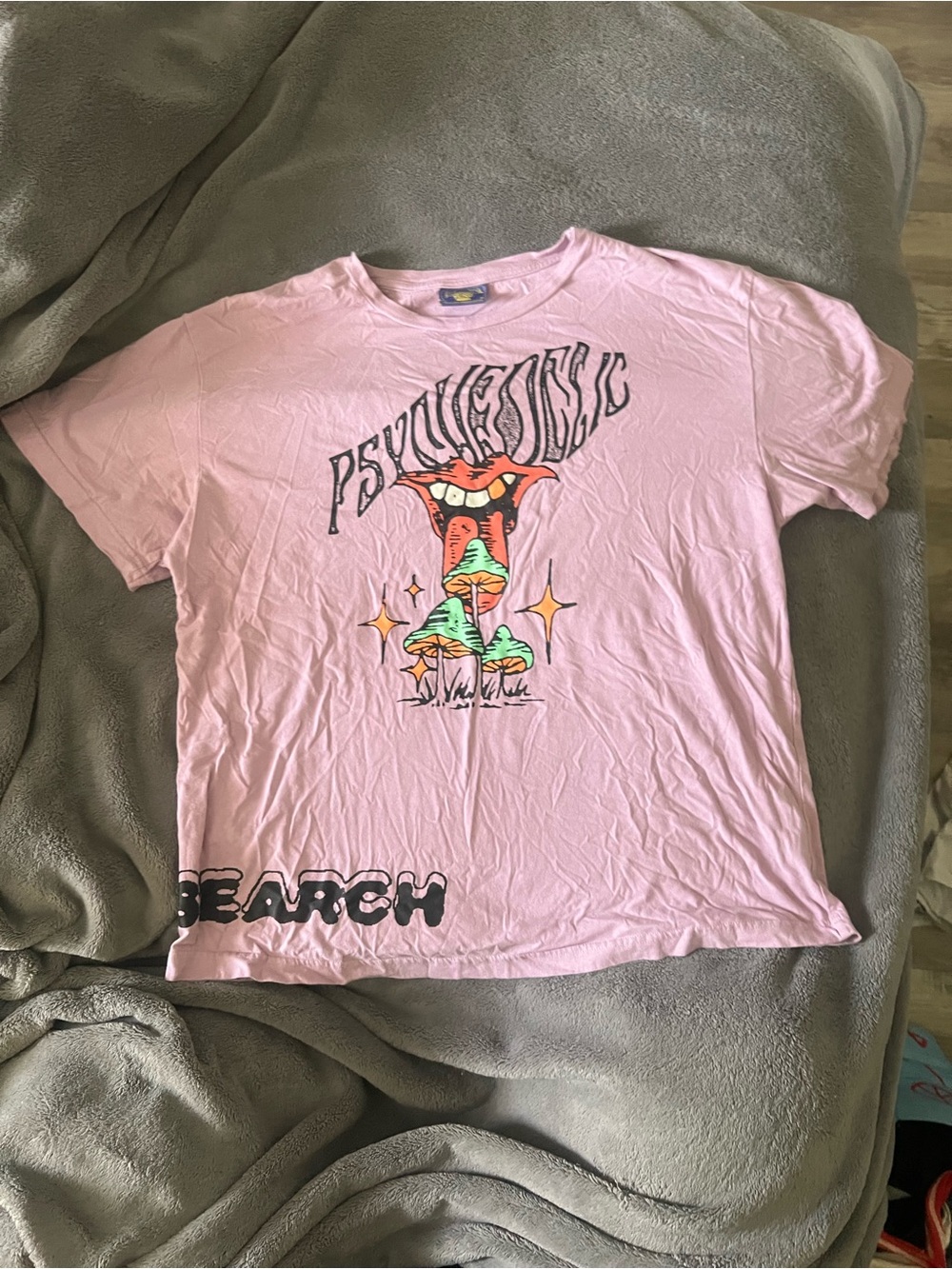 Urban Outfitters Pink Psychedelic Mushroom Graphic Tee